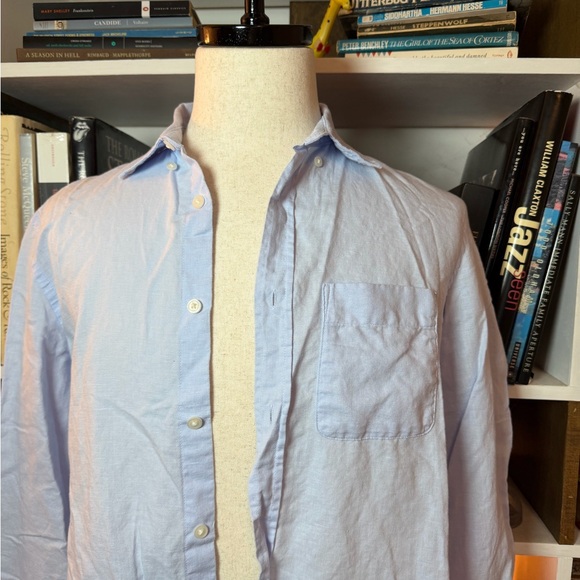 Zara Men's Light Blue Shirt Jacket - Picture 2 of 5